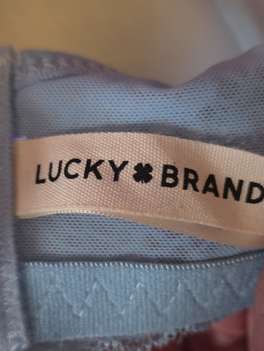 Lucky Brand Pale Blue Top with Ribbon Label